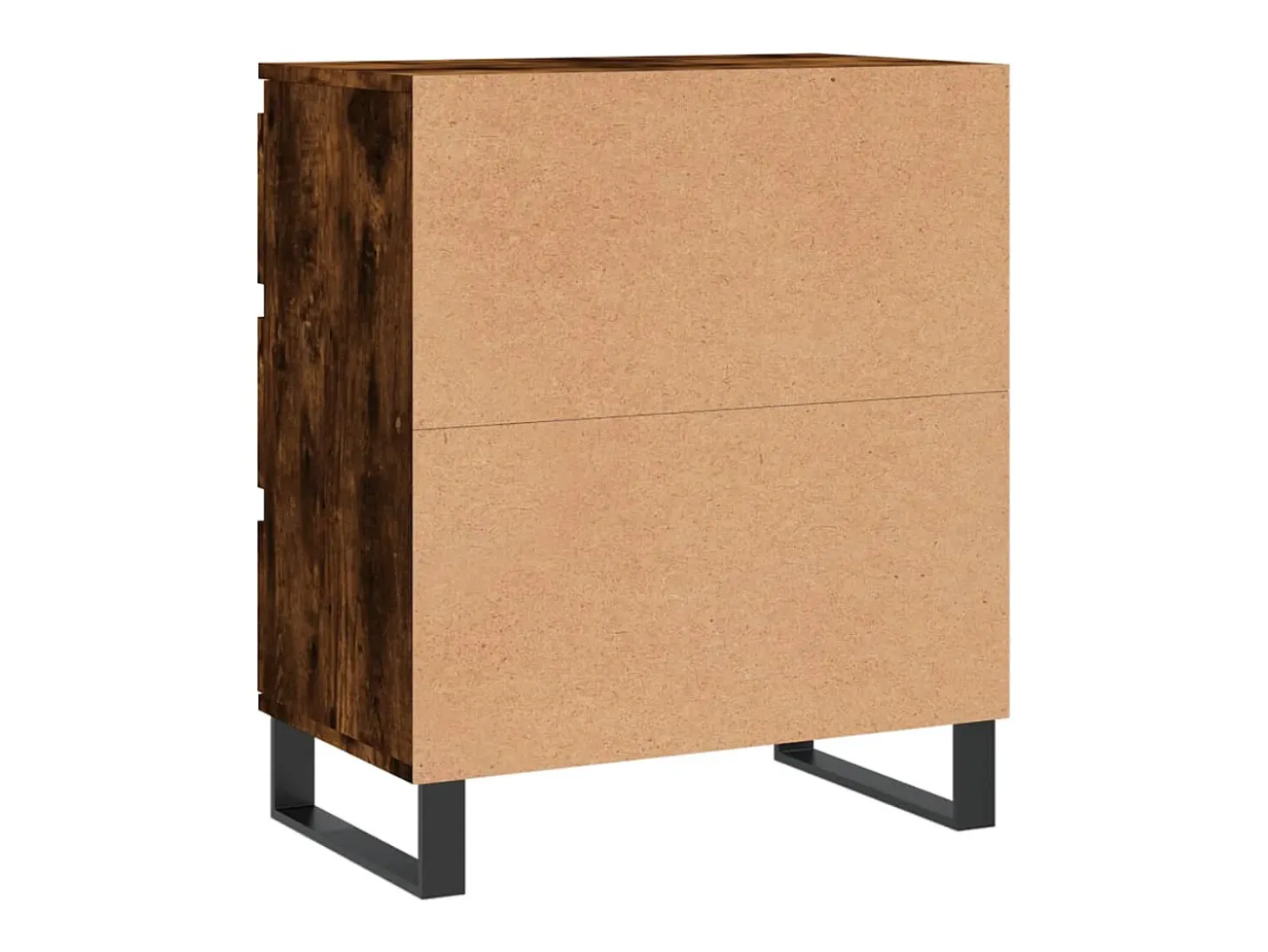 Aparador madera contrachapada color roble ahumado 60x35x70 cm