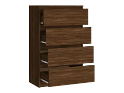 Aparador madera contrachapada roble marrón 60x35x98,5 cm