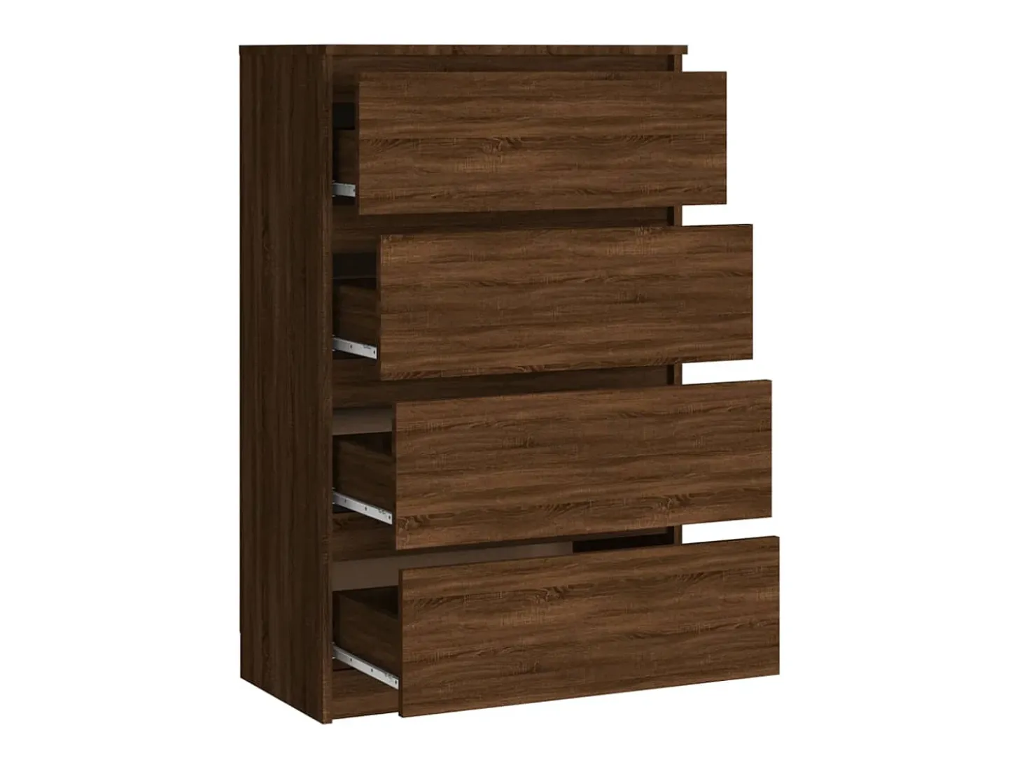 Aparador madera contrachapada roble marrón 60x35x98,5 cm