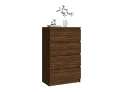 Aparador madera contrachapada roble marrón 60x35x98,5 cm