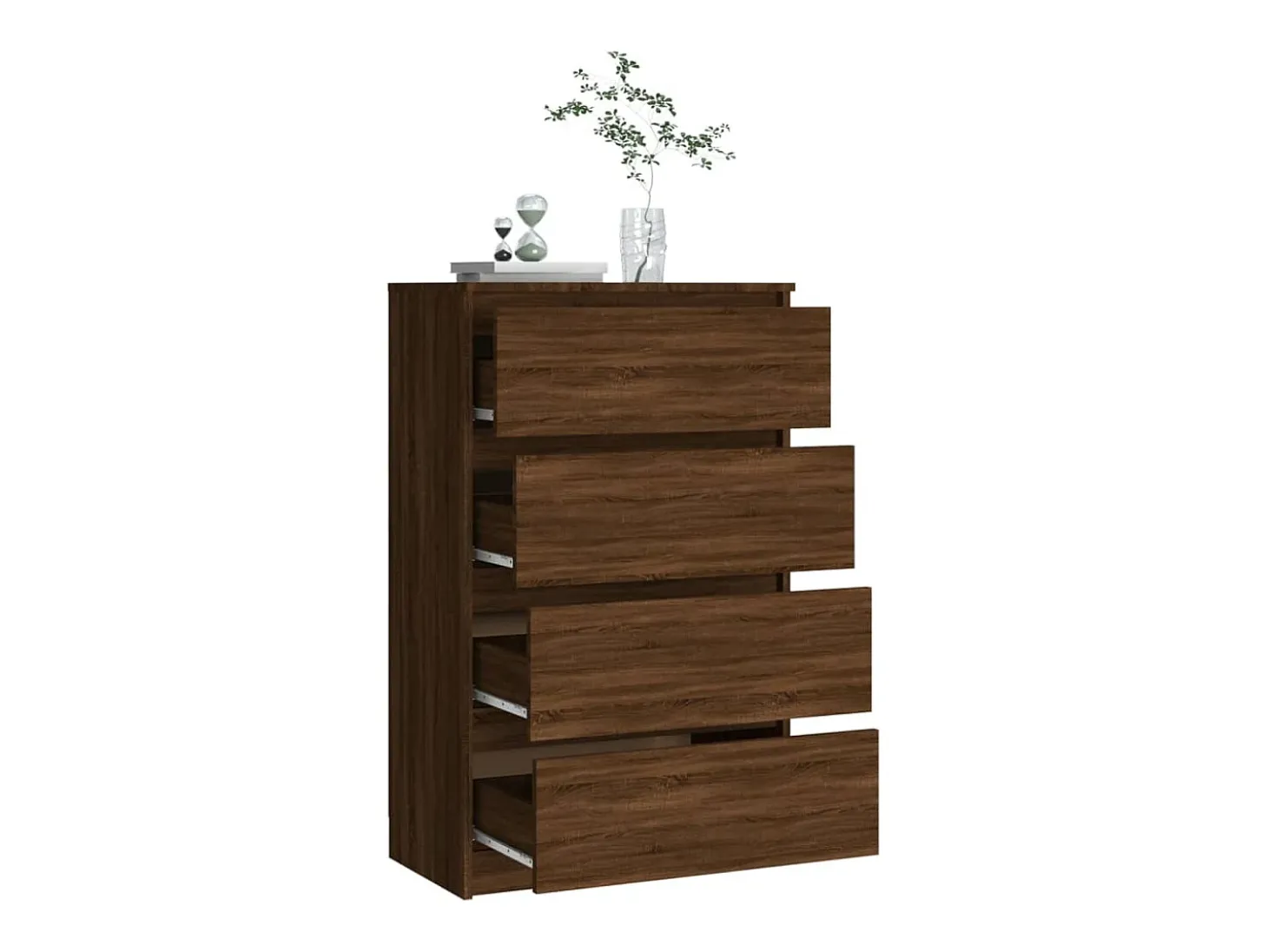 Aparador madera contrachapada roble marrón 60x35x98,5 cm