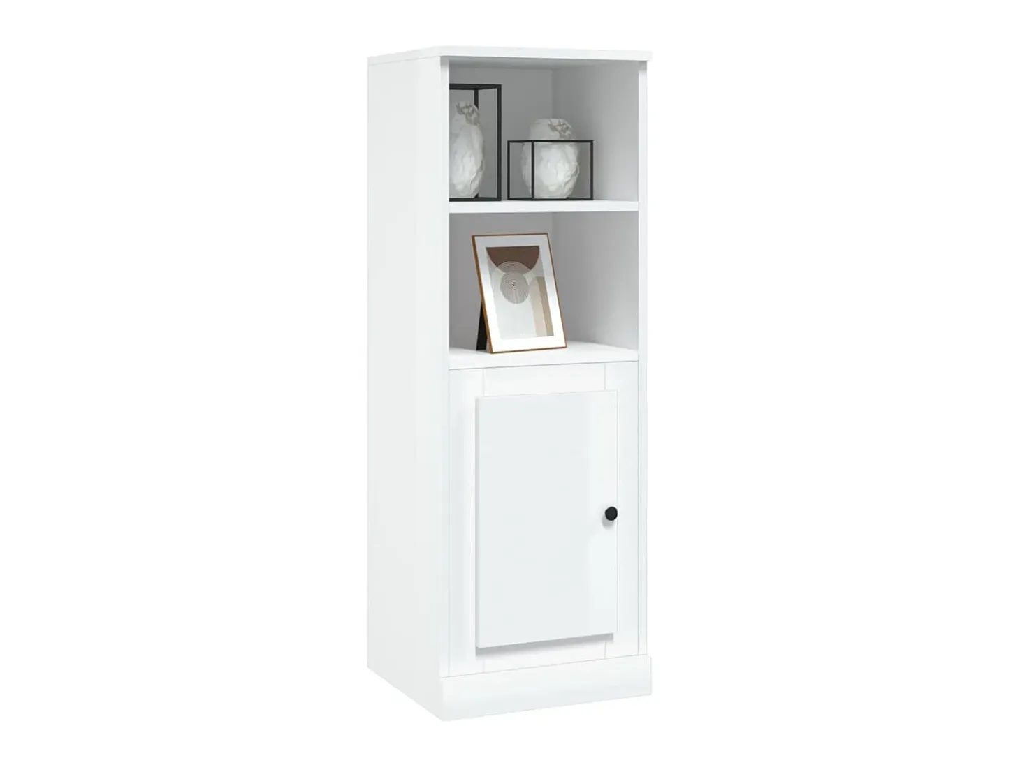 Aparador madera contrachapada blanco brillo 36x35,5x103,5 cm ES93370