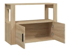 Aparador madera contrachapada color roble Sonoma 80x30x60 cm