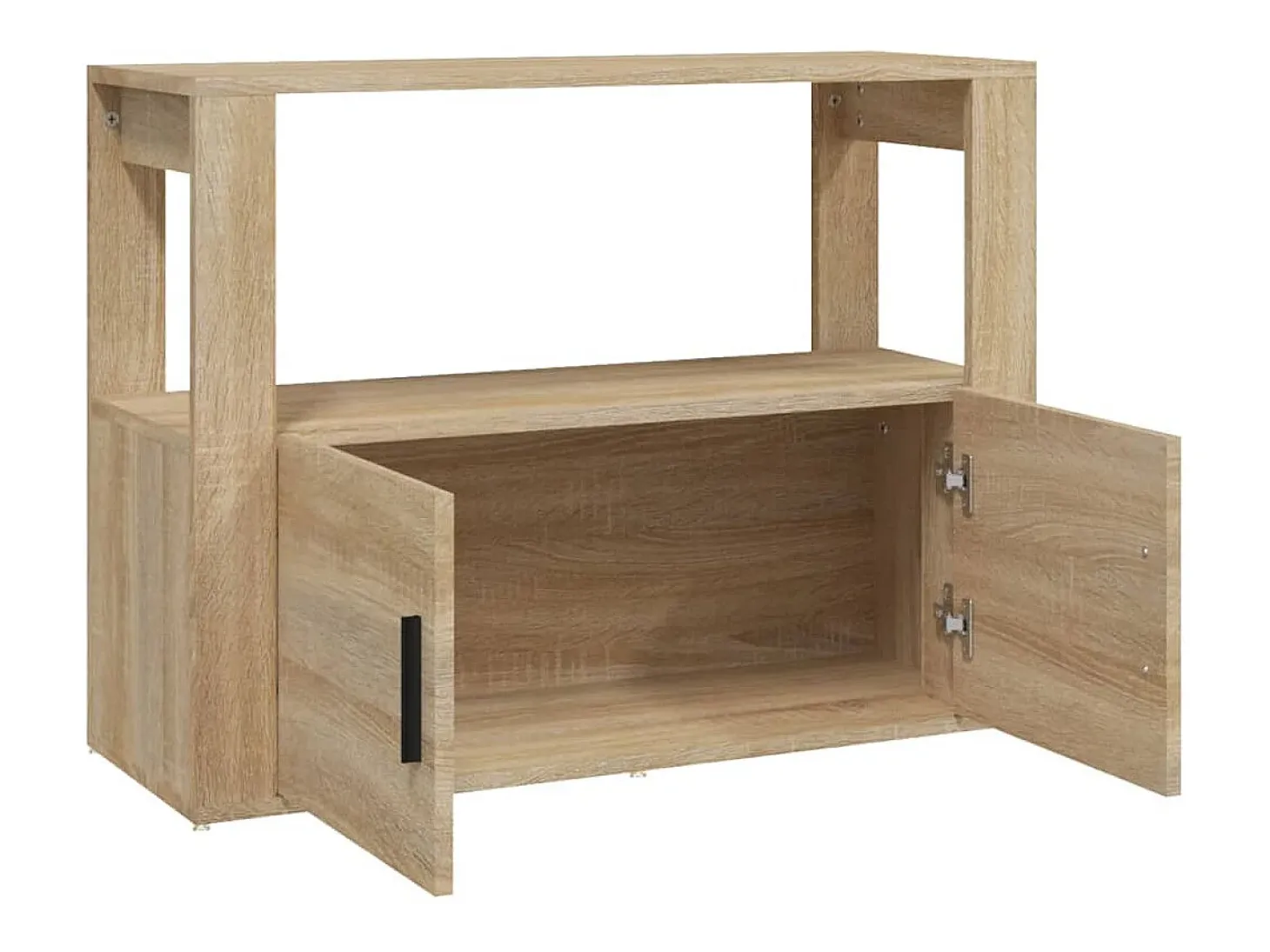 Aparador madera contrachapada color roble Sonoma 80x30x60 cm