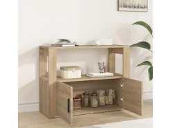 Aparador madera contrachapada color roble Sonoma 80x30x60 cm