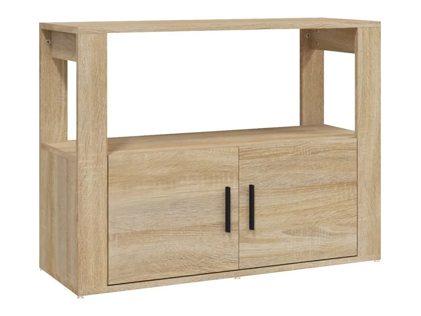 Aparador madera contrachapada color roble Sonoma 80x30x60 cm