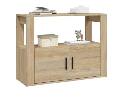 Aparador madera contrachapada color roble Sonoma 80x30x60 cm