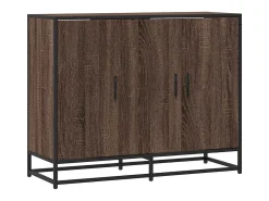 Aparador madera contrachapada marrón roble 94x35x76 cm