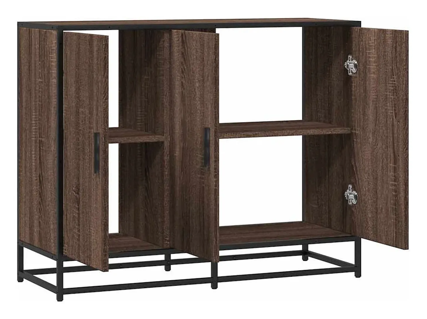 Aparador madera contrachapada marrón roble 94x35x76 cm
