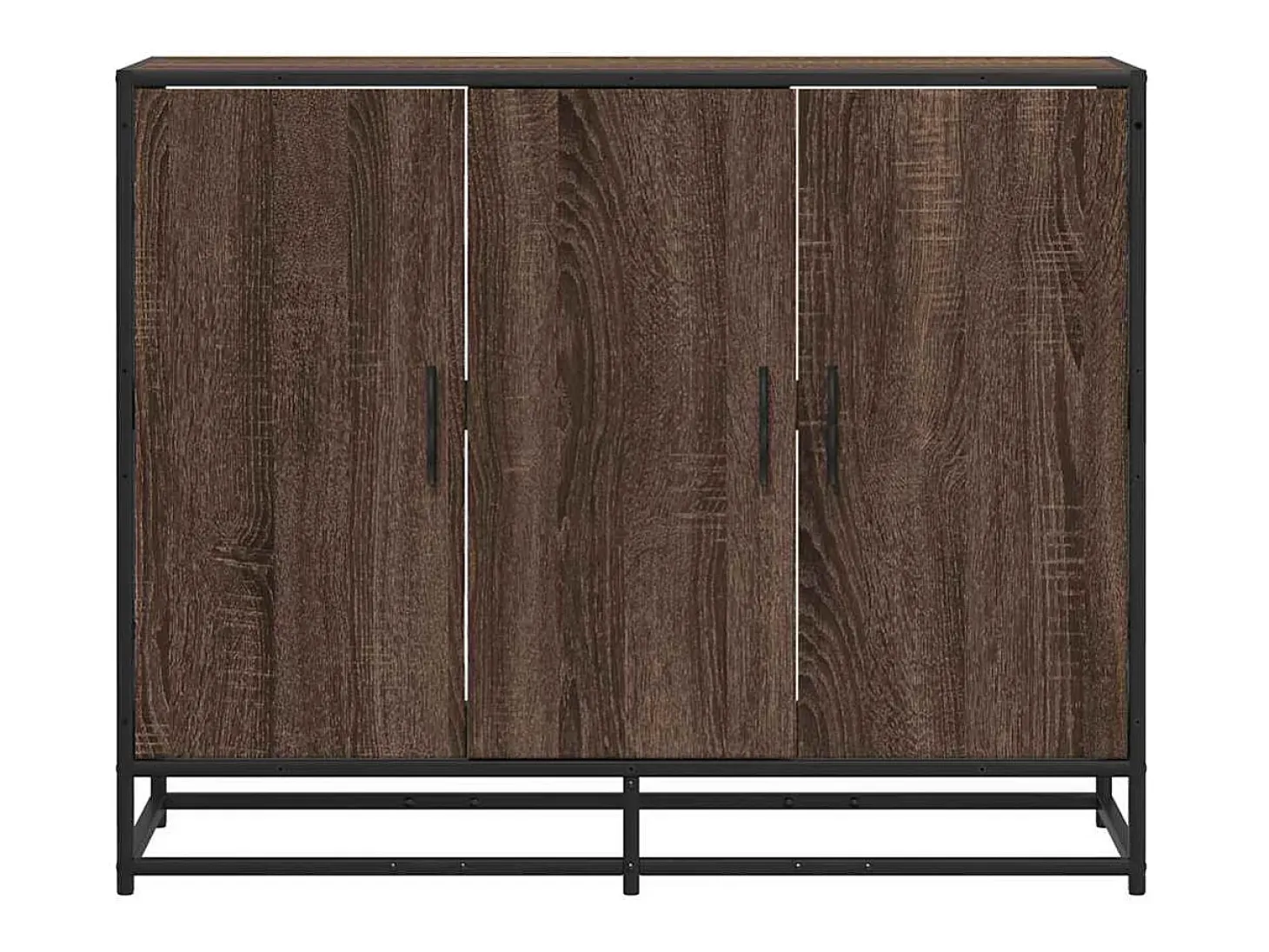 Aparador madera contrachapada marrón roble 94x35x76 cm