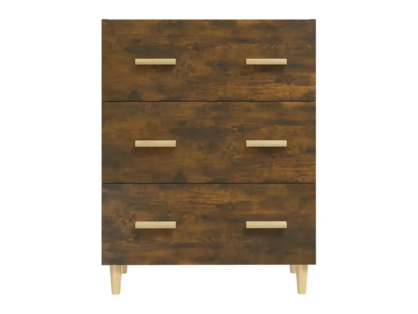 Aparador madera contrachapada color roble ahumado 70x34x90 cm ES30588