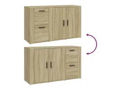 Aparador madera contrachapada roble Sonoma 100x33x59,5 cm