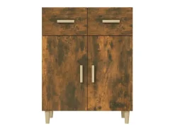 Aparador madera contrachapada roble ahumado 69,5x34x89 cm