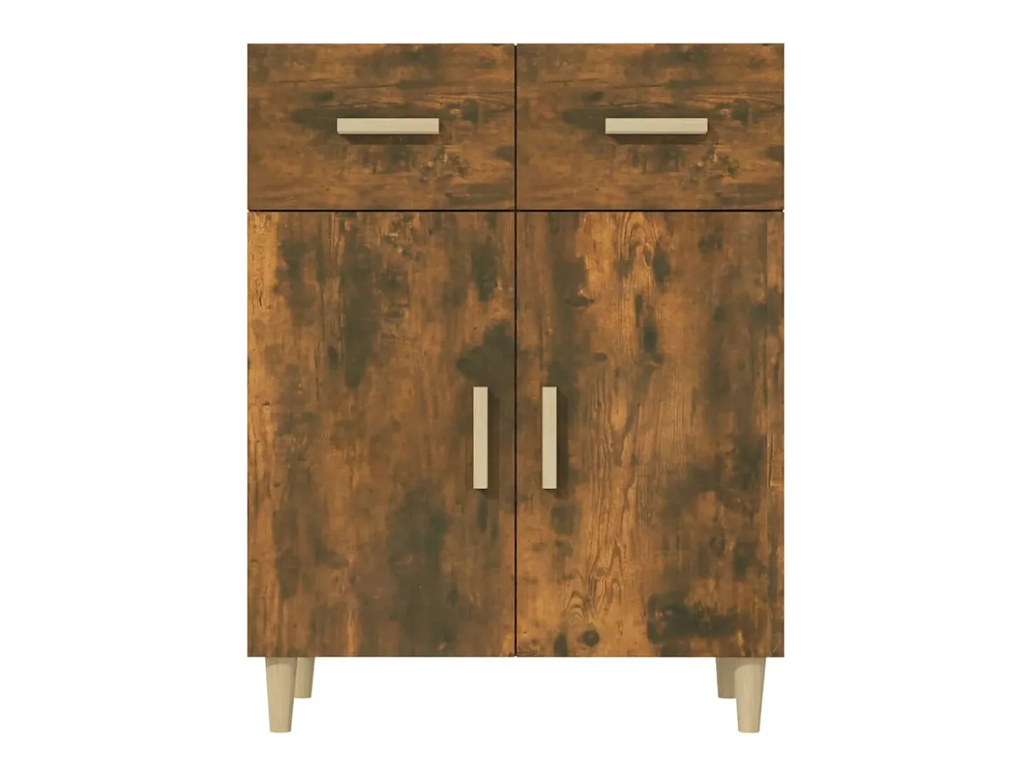 Aparador madera contrachapada roble ahumado 69,5x34x89 cm