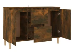 Aparador madera contrachapada color roble ahumado 103,5x35x70cm ES58758