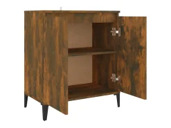 Aparador madera contrachapada color roble ahumado 60x35x70 cm