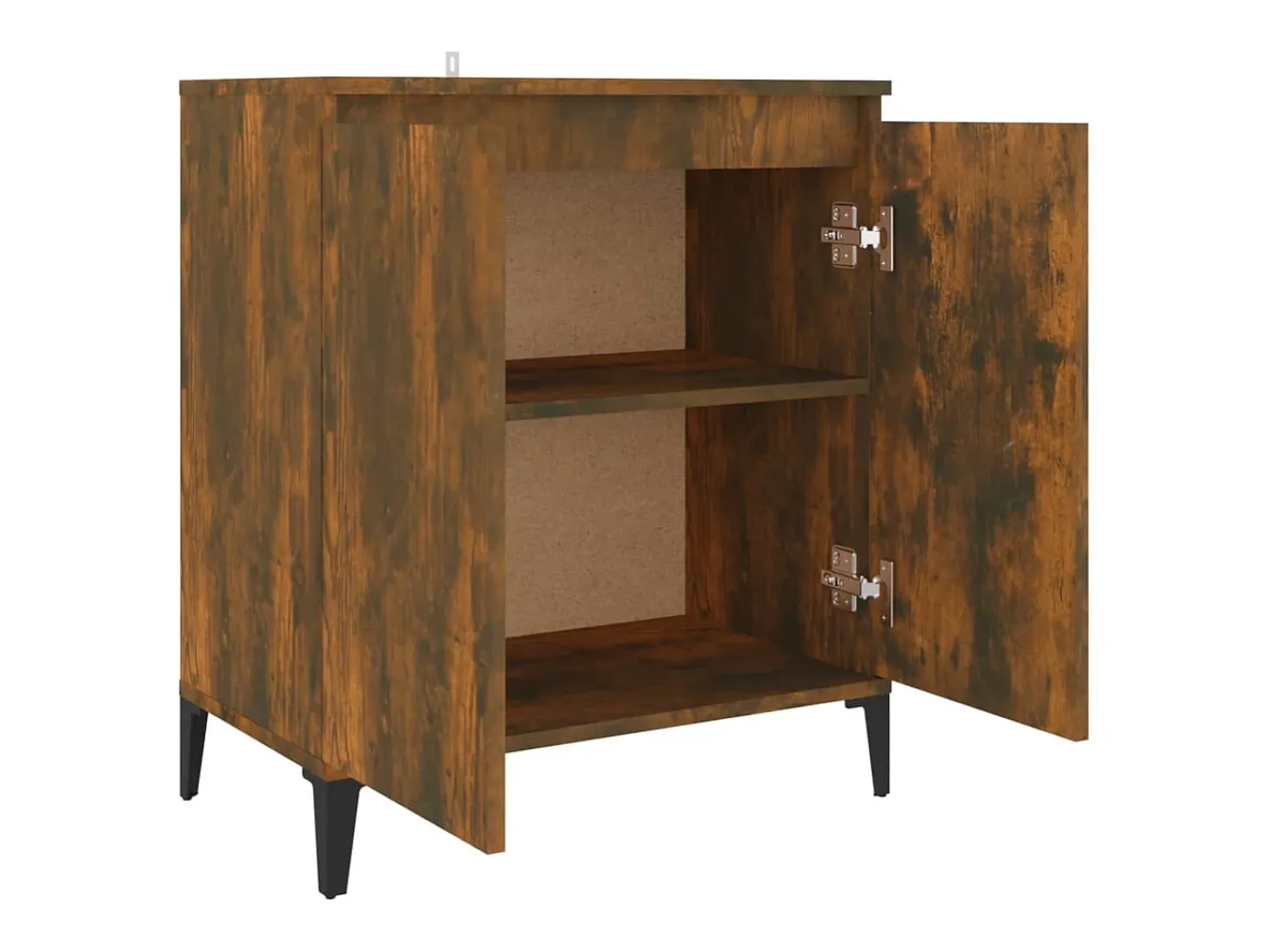 Aparador madera contrachapada color roble ahumado 60x35x70 cm