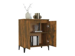 Aparador madera contrachapada color roble ahumado 60x35x70 cm