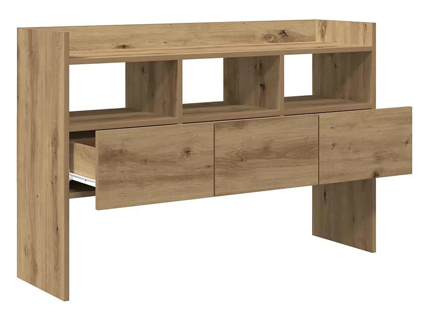 Aparador madera contrachapada roble artisian 105x30x70 cm
