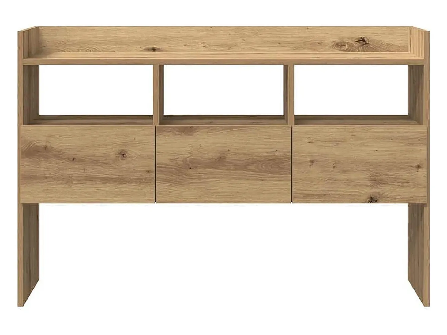 Aparador madera contrachapada roble artisian 105x30x70 cm