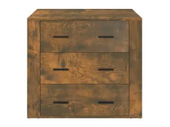 Aparador madera contrachapada color roble ahumado 80x33x70 cm ES38541