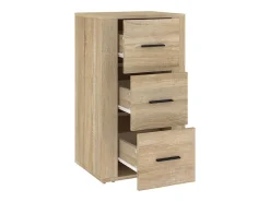 Aparador madera contrachapada color roble Sonoma 40x33x70 cm