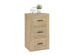 Aparador madera contrachapada color roble Sonoma 40x33x70 cm