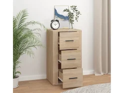 Aparador madera contrachapada color roble Sonoma 40x33x70 cm