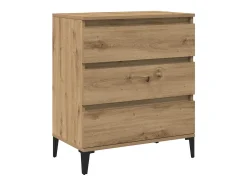 Aparador madera contrachapada roble artisian 60x35x70 cm