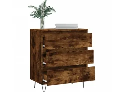 Aparador madera contrachapada color roble ahumado 60x35x70 cm ES61878