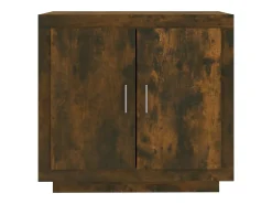 Aparador madera contrachapada color roble ahumado 80x40x75 cm ES887852