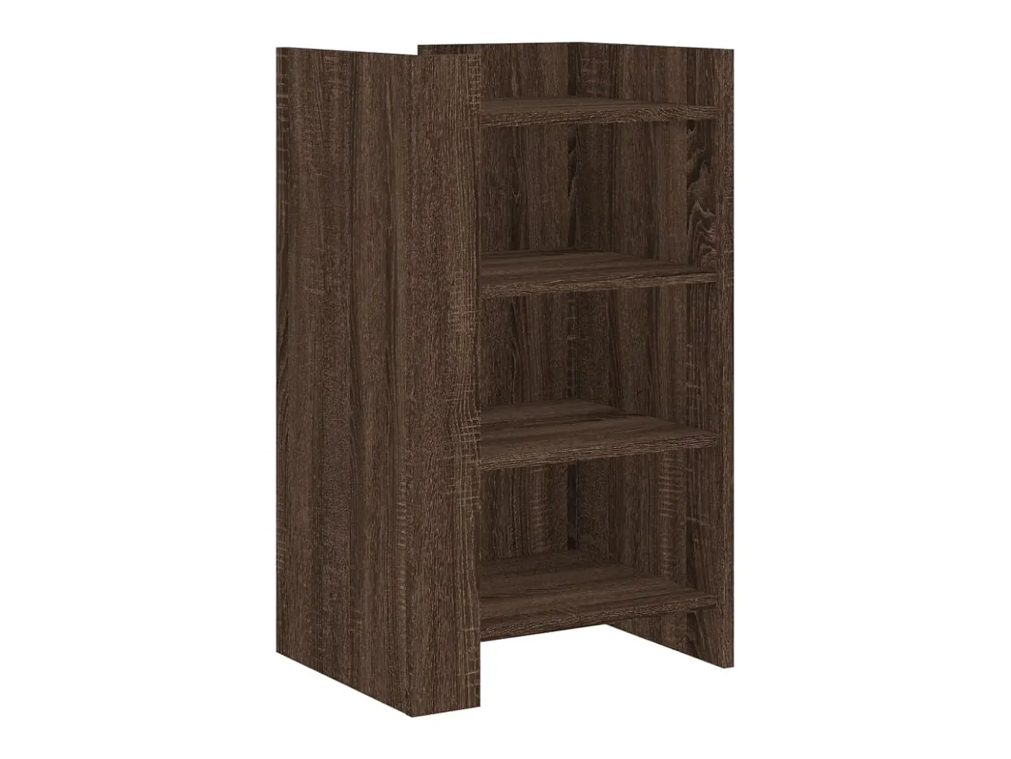 Aparador madera contrachapada marrón roble 45x35x75 cm