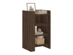 Aparador madera contrachapada marrón roble 45x35x75 cm