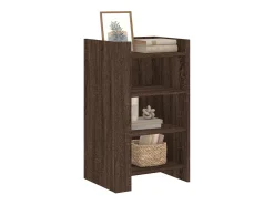 Aparador madera contrachapada marrón roble 45x35x75 cm