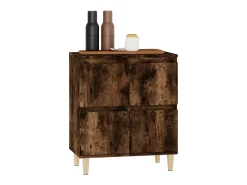 Aparador madera contrachapada color roble ahumado 60x35x70 cm