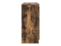 Aparador madera contrachapada color roble ahumado 100x35x76 cm