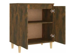 Aparador madera contrachapada color roble ahumado 60x35x70 cm