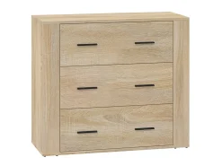 Aparador madera contrachapada color roble Sonoma 80x33x70 cm ES87218