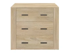 Aparador madera contrachapada color roble Sonoma 80x33x70 cm ES87218