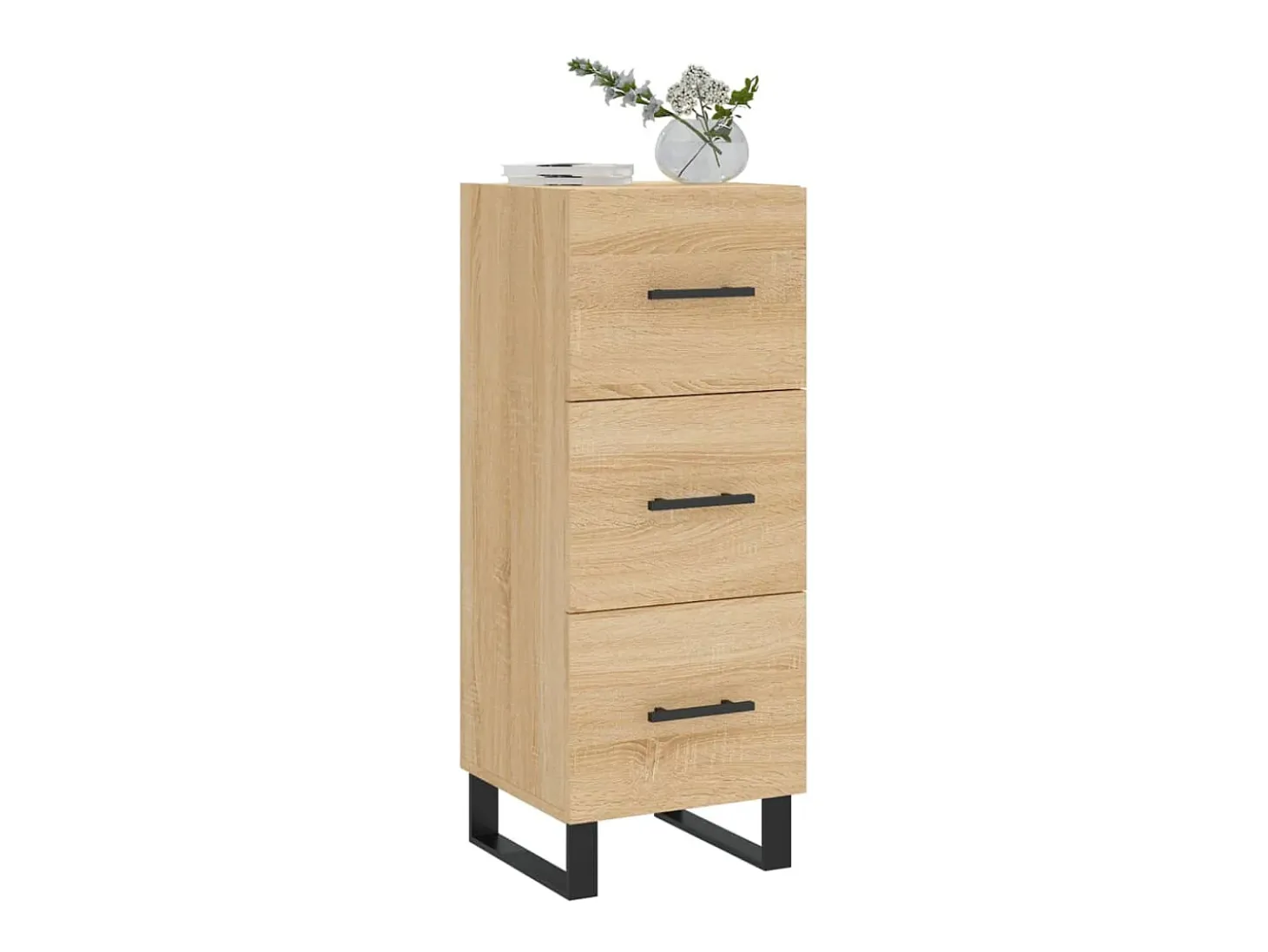 Aparador madera contrachapada color roble Sonoma 34,5x34x90 cm ES28492