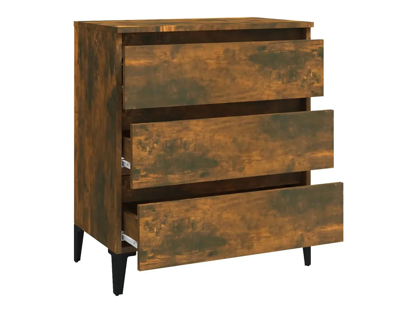 Aparador madera contrachapada color roble ahumado 60x35x69 cm