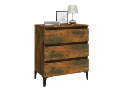 Aparador madera contrachapada color roble ahumado 60x35x69 cm
