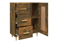 Aparador madera contrachapada color roble ahumado 69,5x34x90 cm