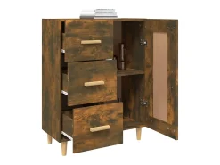 Aparador madera contrachapada color roble ahumado 69,5x34x90 cm