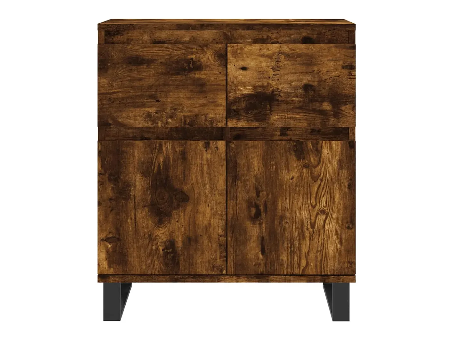 Aparador madera contrachapada color roble ahumado 60x35x70 cm
