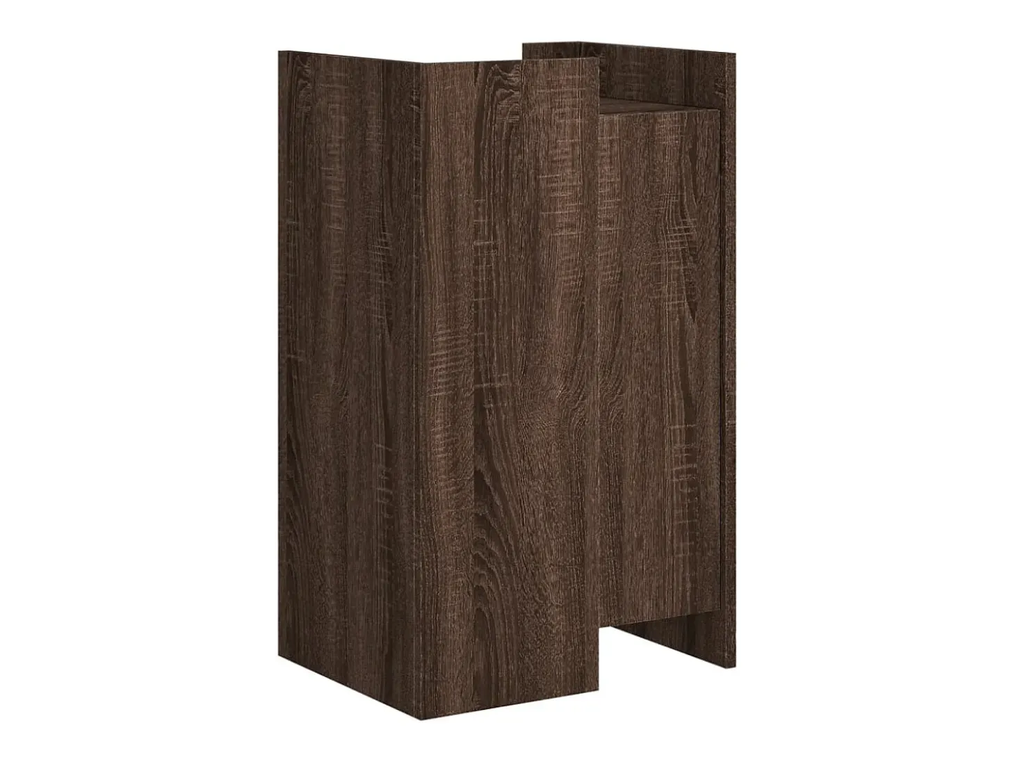 Aparador madera contrachapada marrón roble 45x35x75 cm