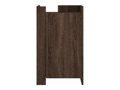 Aparador madera contrachapada marrón roble 45x35x75 cm