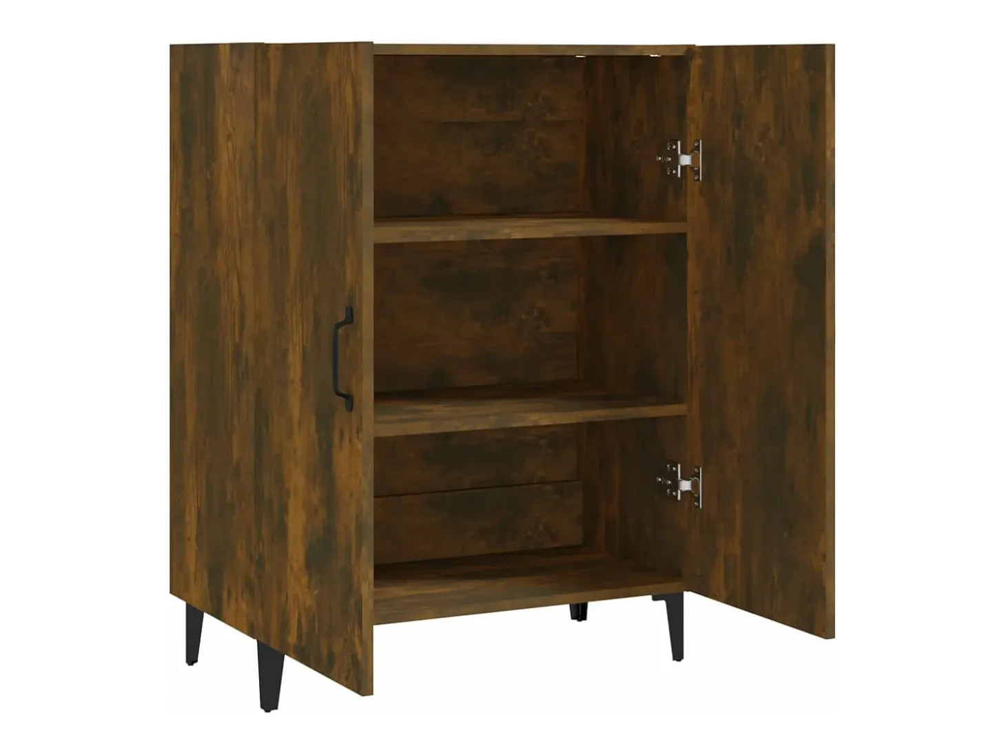 Aparador madera contrachapada color roble ahumado 70x34x90 cm