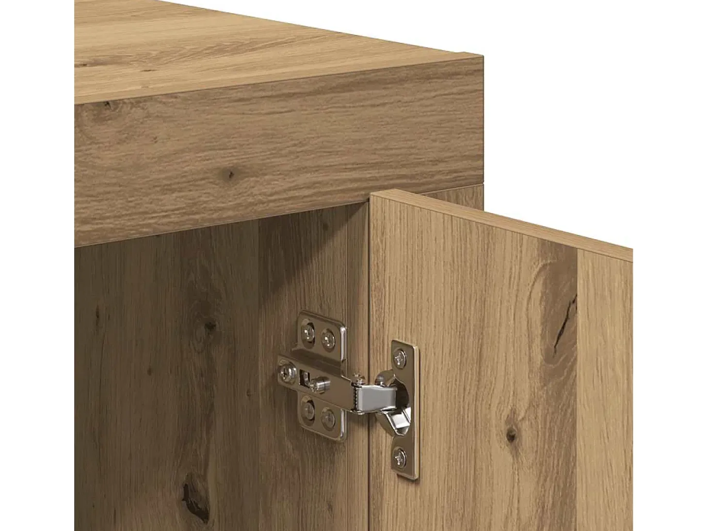 Aparador madera contrachapada roble artisian 80x40x75 cm