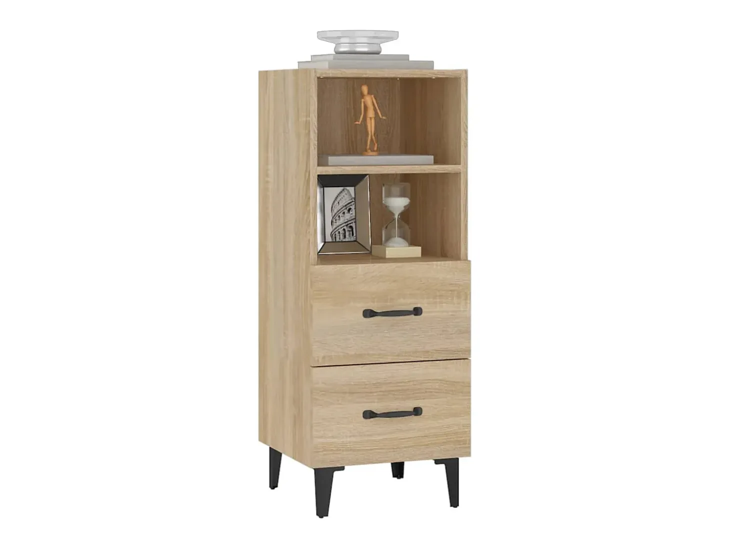 Aparador madera contrachapada color roble Sonoma 34,5x34x90 cm